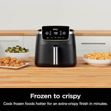 Ninja | Air Fryer | 5 QT Capacity | 5-in-1 Air Fry, Bake, Roast, Reheat, & Dehydrate | Air Crisp Technology | Nonstick Basket & Crisper Plate | Grey | AF142 - Image 2