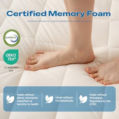 Aircliff Japanese Floor Futon Mattress, Roll Up Tatami Mat, Sleeping Pad, Shikibuton, CertiPUR-US Certified Foam Floor Bed Mattress for Sleeping, Dormitory, Guest Bed, Designed in Japan(White, Queen) - Image 2