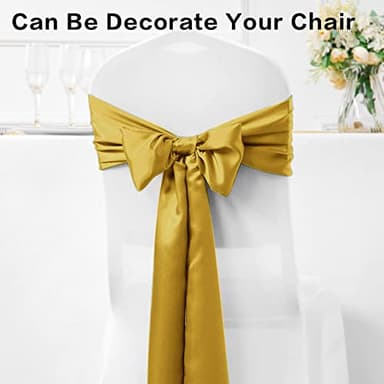 GFCC Pack of 10 Gold Satin Table Runner 12 x 108 Inches for Wedding Party Events Decoration - Image 4
