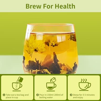 Dandelion Wolfberry Tea Bags, Natural Kidneys & Liver Health Tea with Dandelion, Chrysanthemum, Wolfberry, Cassia Seed, Licorice, Orange Peel, Gardenia, Dandelion Root Tea Organic(1 Pack/12 Bags) - Image 6