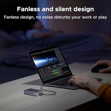 UGREEN 40Gbps M.2 NVMe Enclosure with Aluminum Double-Sided Fin Heat Dissipation, No Noise External SSD Case Compatible with Thunderbolt 4/3/USB4/3.2/2.0 M1 M2 Pro/Max (SSD Not Included) - Image 4