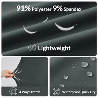 baleaf Women's Capri Pants Wide Leg Plus Size UPF50+ Lightweight Quick Dry Pants Casual Loose Sweatpants Hiking Walking Grey XL - Image 4