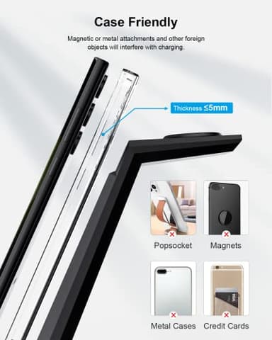 Wireless Charger for Samsung - NANAMI 3 in 1 Charging Station for Multiple Devices, Fast Charger Stand for Galaxy S25 S24 S23 Ultra S22 S21 Z Flip Fold 4,Galaxy Watch 6/5/5 Pro/4/3, Galaxy Buds 2 Pro - Image 5