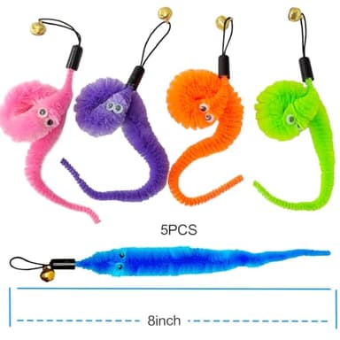 ZPH Cat Toys Interactive for Indoor Cats,2PCS Retractable Cat Wand,9PCS Teaser Toys&1PCS Hanging Door Lure Kitten Toy,Interactive Feather Toy for Teaser Play and Chase Exercise with Kitten - Image 6