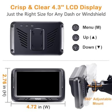 Rohent Baby Car Camera HD 1080P - Rear-Facing Infant Monitor with Night Vision Car Camera for Baby 150° Wide-Angle Lens Anti-Glare Screen Easy Install 360° Adjustable Display - Image 8