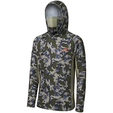 BASSDASH UPF 50+ Men’s Hunting Shirts with Mask Long Sleeve Camo Fishing Hoodie - Image 1