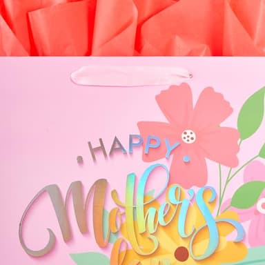 Bobobag 13" Mother's Day Large Gift Bag with Tissue Paper and Handles and Greeting Card for Women - Image 3