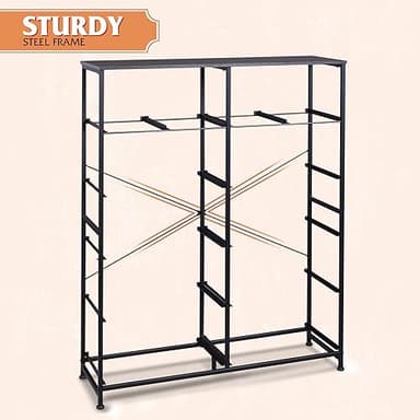 WLIVE Storage Organizer Unit with 12 Fabric Bins, Storage Drawers Organizer with Steel Frame, Tall Storage Tower Organizaton for Living Room, Hallway, Office, Charcoal Black - Image 7