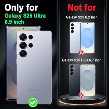 Miqala for Galaxy S25 Ultra 5G Case,Glow in The Dark Three Layer Heavy Duty Shockproof Full Protection Hard Plastic Bumper+Soft Silicone Protective Case for Samsung Galaxy S25 Ultra 6.9 inch,Deep - Image 2
