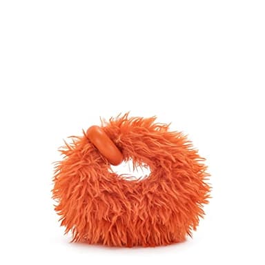 JW PEI Women's Abacus Top Handle Bag - Faux Fur Orange - Mini - Image 1