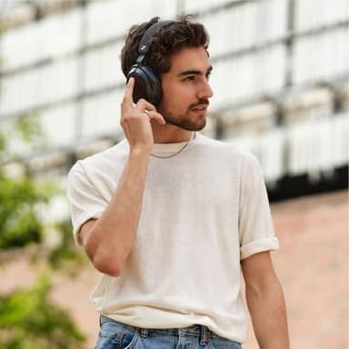 Sennheiser MOMENTUM 4 Wireless Headphones - Bluetooth Headset for Crystal-Clear Calls with Adaptive Noise Cancellation, 60h Battery Life, Lightweight Folding Design, Black - Image 5