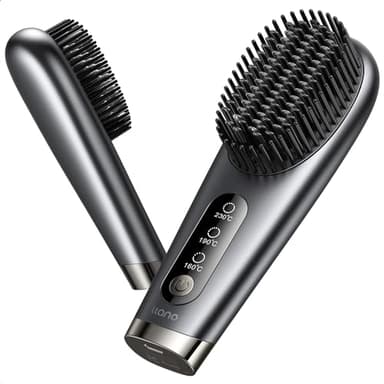 llano Portable Cordless Hair Straightener Brush, [2024 Upgraded] 6400 mAh USB Rechargeable, Lightweight Mini Portable Hair Straightening Comb for Travel/Home/Outdoor - Image 1