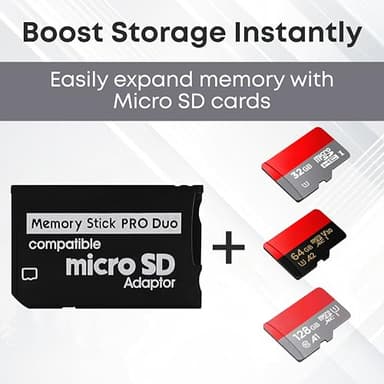 Skywin Memory Stick Pro Duo Adapter - Card Reader for PSP Memory Card Duo Adapter, Easy-to-Use Card Holder Compatible with PlayStation Card, Camera, or Handycam - Image 4