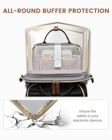 LOVEVOOK Laptop Backpack for Women, 17.3'' Waterproof Nurse Bag Teacher Work Backpack Purse for Women, Travel Computer Backpack for College Office Business Ladies - Image 6