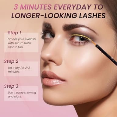 Tinclen Eyelash Growth Serum with Advanced Formula Eyelash Enhancing serum for Longer Thicker and Fuller Lashes Lash Serum Gentle & Vegan Eyelash Conditioner 0.17 Fl Oz (5mL) - Image 6