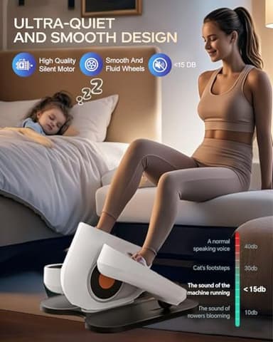 HJDFGSS Under Desk Elliptical Machine, Electric Ellipse Leg Exerciser While Sitting for Seniors Adults, Leg Ercise Pro, Leg Exerciser While Sitting, Home Use Seated Ellipse Leg Exerciser - Image 4