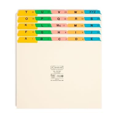 Smead Top Tab File Guides, 25 Count, Manila, 1/5-Cut Tabs, Letter Size (50180) - Image 7