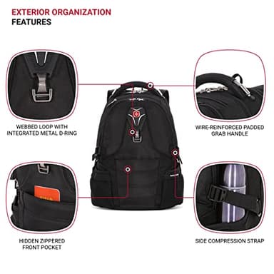 SwissGear 2769 Scansmart Backpack, Black, 17.5-Inch - Image 3