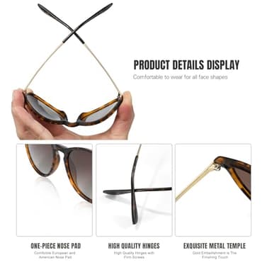 CHBP Polarized Sunglasses for Women Men - Trendy 2025 Vintage Classic Retro Round Mirrored Lens Designer Style Sunglasses for womens - Image 4