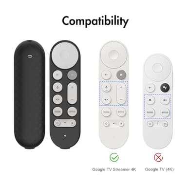 USTIYA Remote Case for Google TV Streamer 4K 2024 Protective Control Cover Silicone (Black) - Image 2