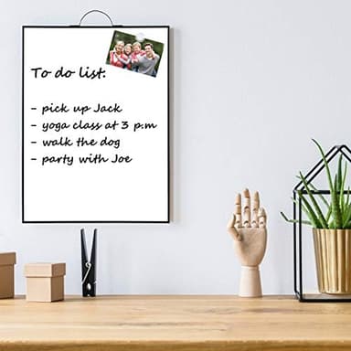 TSJ OFFICE Small White Board - 16" X 12" Portable Black Aluminum Framed Whiteboard, Magnetic Dry Erase Board with a Handle, to Do List Notepad for Office, Home, School - Image 5