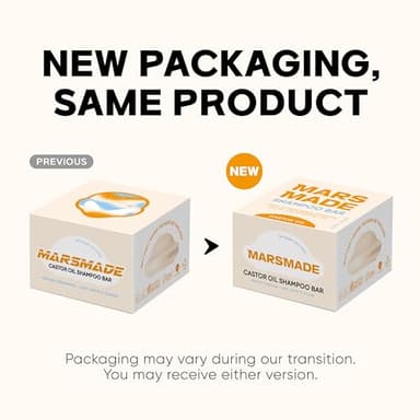 Marsmade Castor Oil Shampoo Bar Hydrating & Moisturizing Natural Hair Soap for Bathing, Hair Growth & Scalp Nourishment, Solid Shampoo for All Hair Types (120g, 4.23 oz) - Image 2