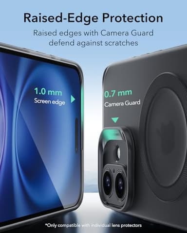 ESR for iPhone 16 Case, Compatible with MagSafe, Camera Protection, Shockproof Thin Cover, Resists Yellowing and Scratches, Magnetic Phone Case for iPhone 16, Zero Series, Frosted Black - Image 7