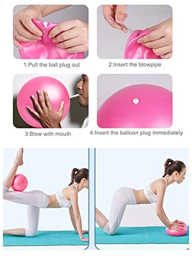 YXILEE Pilates Ring Circle Set - Workout at Home Workout Equipment Women - Booty Bands Stretching Equipment Pilates Mini Exercise Ball for Legs Arms and Thighs - Image 6