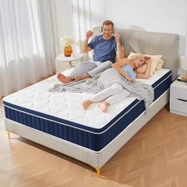 Rolanstar Full Size Mattress, 10 Inch Foam Hybrid Mattress with Independent Spring, Medium Firm Mattresses in a Box, Breathable and Pressure Relief, CertiPUR-US - Image 8