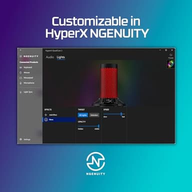 HyperX Quadcast 2 Frost – USB Microphone for Gaming, Streaming and Podcasting, with On-Board Controls, LED Lighting, Removable Shock Mount - Image 3