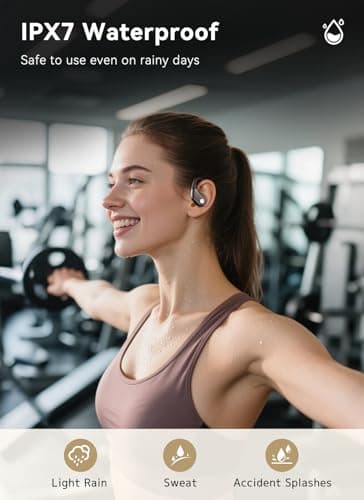jaddsa Wireless Earbuds, ENC Noise Cancelling Sport Ear Buds with Multifunctional Touch Screen, Bluetooth 5.4 Headphones, Bass Stereo Sound, 5 EQ Over-Ear Earbuds for Sports/Workout/Gym-Black - Image 9