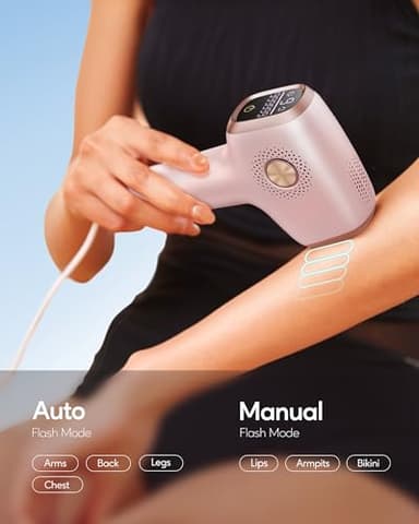 INNZA IPL Hair Removal with Ice Cooling Care Function for Women,Long-Lasting Results,999,999 Flashes Painless IPL Hair Remover, Hair Removal Device for Armpits Legs Arms Bikini Line - Image 5
