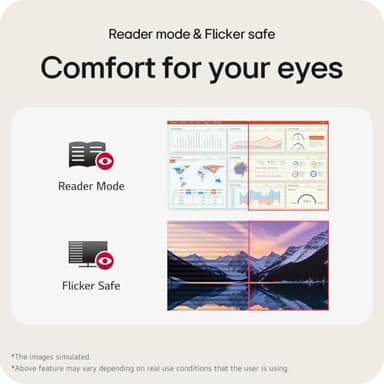 LG 24U411A-B 24-inch Full HD (1920 x 1080) IPS Computer Monitor, 120Hz, HDR10, Reader Mode, Flicker Safe, HDMI, Slim Stand Base, Black - Image 8