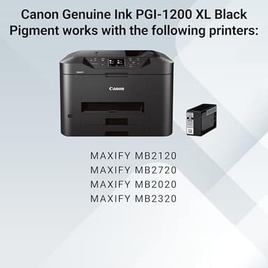 Canon PGI-1200XL Genuine Pigment Black Ink Tank, Compatible with MB2120, MB2720, B2020, MB2320 (Optional) Printers - Image 6