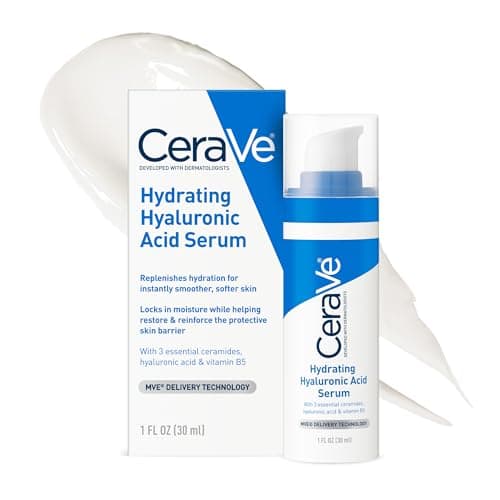 Cerave Hyaluronic Acid Serum for Face with Vitamin B5 and Ceramides, Hydrating Face Serum for Dry Skin, Fragrance Free, 1 Ounce - Image 1