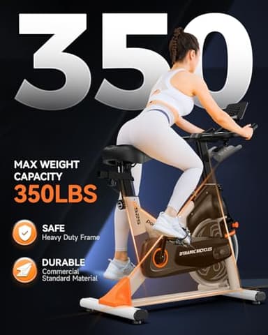 pooboo Exercise Bike, Adjustable Magnetic Resistance Silent Belt Drive, Indoor Cycling Bike for Home Cardio Gym, Fitness Stationary Bike Machine with 350lbs Weight Capacity, Monitor & Tablet Holder - Image 3