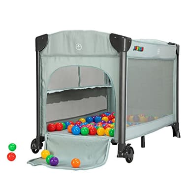 JOYMOR 3 in 1 Baby Bedside Bassinet, Bedside Sleeper with Mattress and Sheet, Convert to Bassinet, Playpen, Foldable Travel Baby Bed, with Wheels, Brake, Carry Bag - Image 8