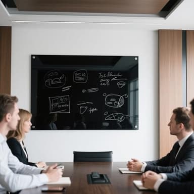 KIZZBY Black Glass Dry Erase Board - Magnetic Blackboard for Wall, 48"x36" Large Frameless Black Whiteboard for Office, Home & School - Image 8