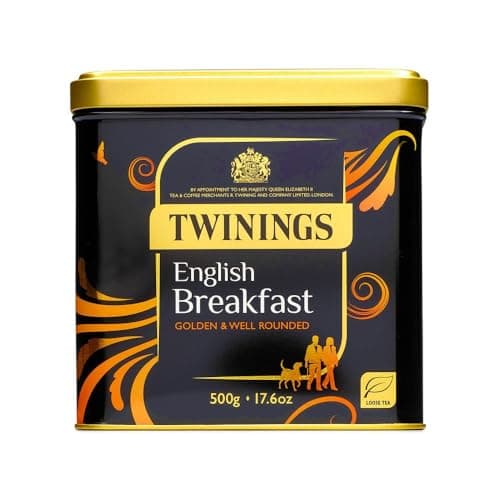 Twinings English Breakfast Loose Leaf Black Tea, 17.64 Ounce (500g) Tin, Caffeinated, Enjoy Hot or Iced - Image 1