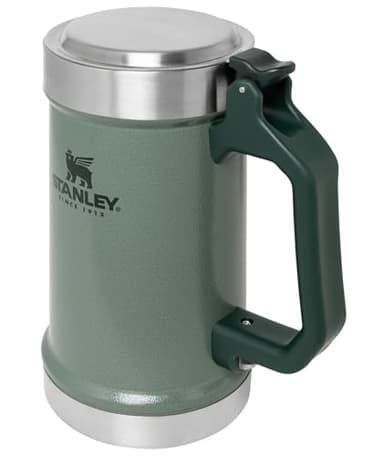 Stanley Classic Bottle Opener Beer Stein 24 oz | Flip Up Lid and Heavy Duty Handle with Built In Bottle Opener | Insulated Stainless Steel Beer Mug | BPA-Free | Hammertone Green - Image 2
