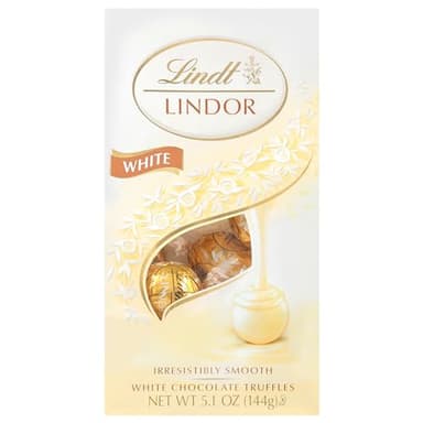 Lindt LINDOR White Chocolate Truffles, White Chocolate Candy with Smooth, Melting Truffle Center, Great for Gift Giving, 5.1 oz. Bag (6 Pack) - Image 8