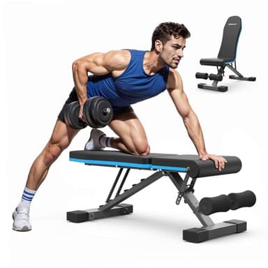 MERACH Weight Bench, Foldable Weight Benches for Home Gym with 990 LBS, Adjustable Weight Bench with 72 Training Angles, Incline Bench Press for Full Body - Image 9