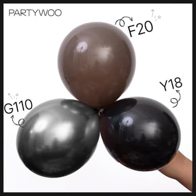 PartyWoo Black Balloons 127 pcs Different Sizes Pack of 36 18 12 10 5 Inch Matte Black Latex Balloon Arch Kit Garland for Graduation Halloween New Year Anniversary Birthday Party Decorations Black-Y18 - Image 4