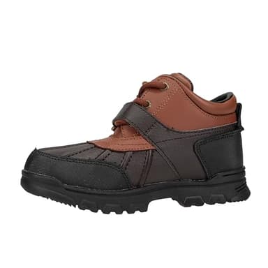 Polo Ralph Lauren Boy's Dover Boot Sneaker, Chocolate/TAN, 4 Toddler - Image 6