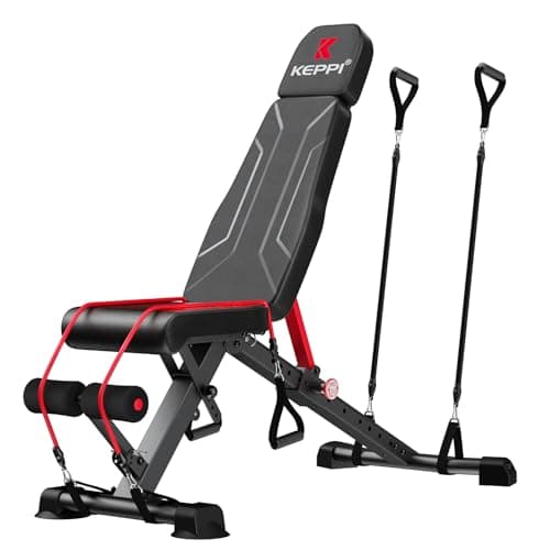 Keppi 900LB Weight Bench, Adjustable Foldable Workout Bench Press for Full Body Strength Training, Incline Decline Bench with Fast Folding - New Version - Image 1