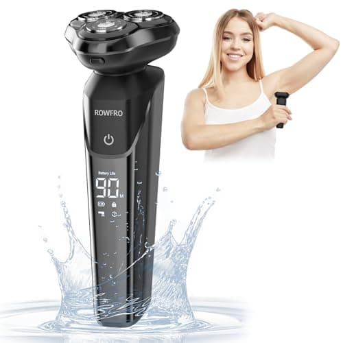 Electric Razors for Women, Facial Hair Removal, Bikini Trimmer, Rechargeable Womens Electric Shaver for Legs, Face, Lips Hairs, Wet and Dry Shaving, Type-C Fast Charging, LED Display - Image 1