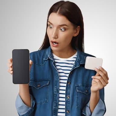 Kintion Rechargeable Pocket Mirror, Wheat Straw Material 1X/3X Magnification Portable Compact Mirror, Handheld Travel Mirror, Small Purse Mirrors for Women, Apricot - Image 2