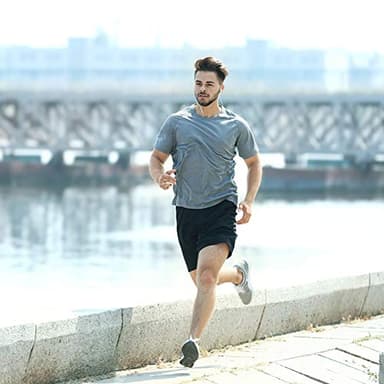 MCPORO Workout Shirts for Men Short Sleeve Quick Dry Athletic Gym Active T Shirt Moisture Wicking 2 Pack Dark Grey, Light Grey XX-Large - Image 2