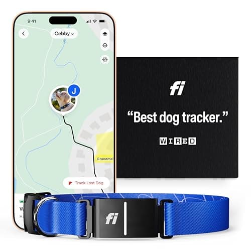 Fi Series 3 Smart Dog Tracker Collar – 6 Month Membership Included (Blue, Large) - Image 1