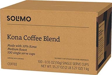 Amazon Brand - Solimo Medium Roast Coffee Pods, Kona Blend, Compatible with Keurig 2.0 K-Cup Brewers, 100 Count - Image 4